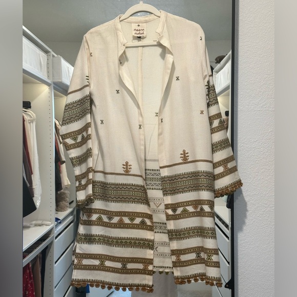 Embroidered Wool Duster - Picture 1 of 6